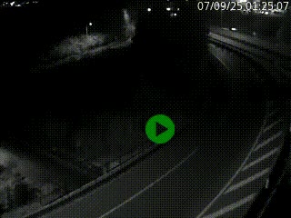 Caméra autoroute à la jonction entre l'A7 et la D301 (Boulevard urbain Sud de Lyon) à Feyzin, au sud de Lyon. Vue orientée vers Mions