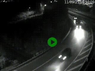 Caméra autoroute à la jonction entre l'A7 et la D301 (Boulevard urbain Sud de Lyon) à Feyzin, au sud de Lyon. Vue orientée vers Mions