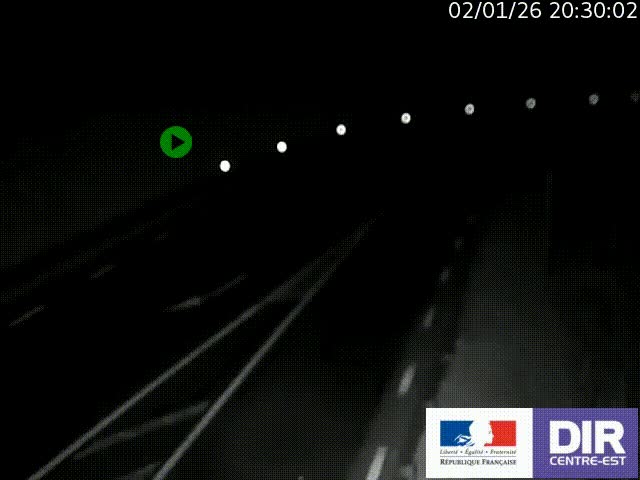 Webcam sur le col Pin Bouchain, vue orientée vers Roanne, en provenance de Lyon sur la nationale 7 (N7)