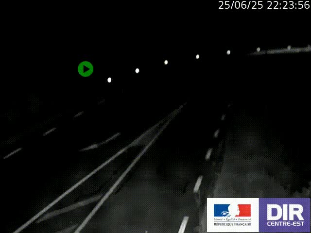 Webcam sur le col Pin Bouchain, vue orientée vers Roanne, en provenance de Lyon sur la nationale 7 (N7)