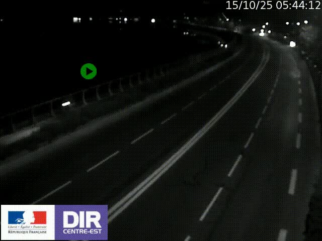 Webcam sur le quai Parjot à Vienne, aux Portes de Lyon, sur la Nationale 7, à la jonction avec le boulevard du Rhône-nord (D1407), caméra orientée vers Lyon