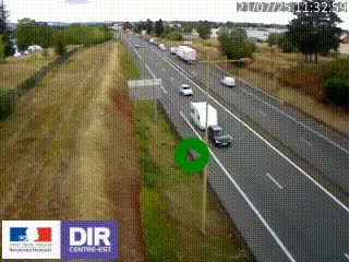 Webcam à Mably, à proximité de Roanne en direction de Moulins sur la N7