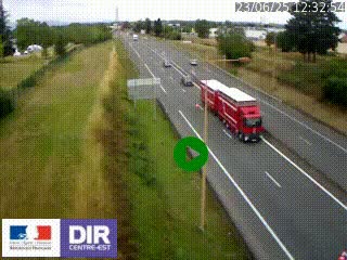 Webcam à Mably, à proximité de Roanne en direction de Moulins sur la N7