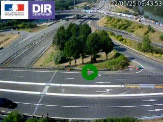 Webcam traffic à Grenoble-sud sur l'autoroute A480. Vue orientée vers l'entrée et la sortie de Grenoble