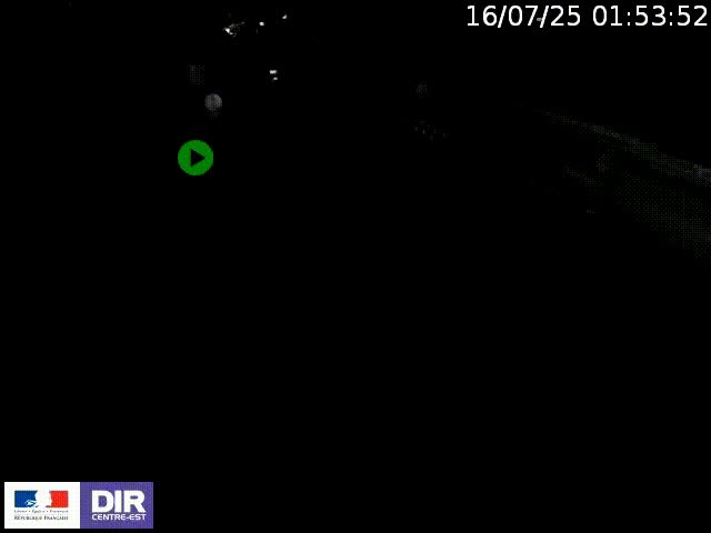 Webcam à Bron sur l'A43 à la jonction avec le boulevard périphérique de Lyon (D383). Vue orientée vers Lyon