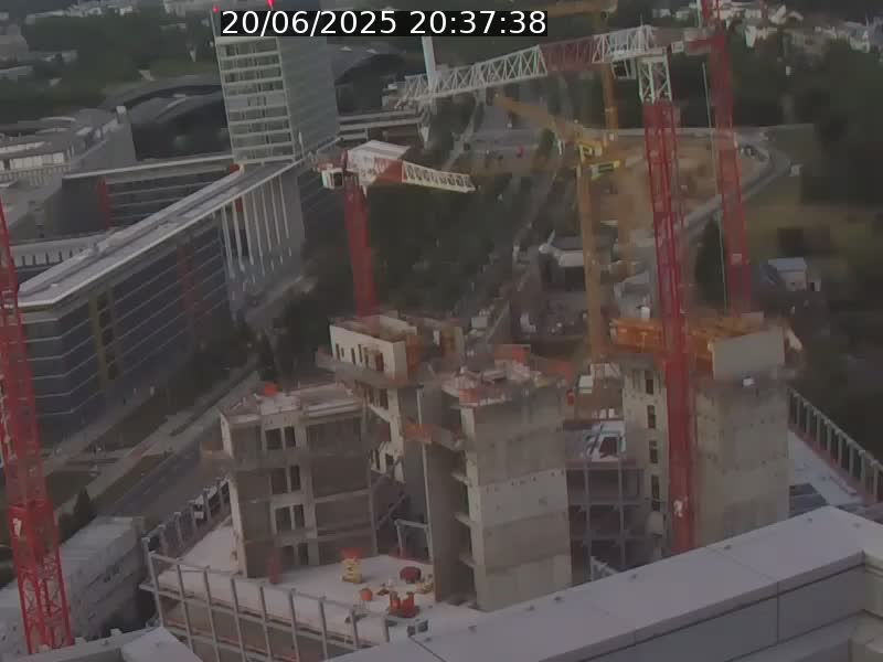 Webcam sur l'avenue John Fitzgerald Kennedy (N51) avec vue orientée vers le Findel
