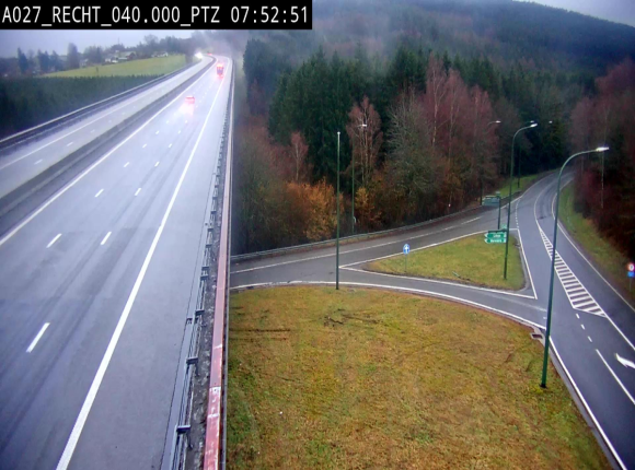 Webcam sur A27/E42 après Malmedy. Vue orientée vers l'Allemagne