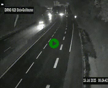 Webcam routière à hauteur de Bois-Guillaume en périphérie de Rouen. Vue orientée vers Rouen