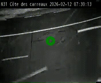 Webcam en haut de la Côte des Carreaux sur la N31 à Avesnes-en-Bray. Vue orientée vers Rouen