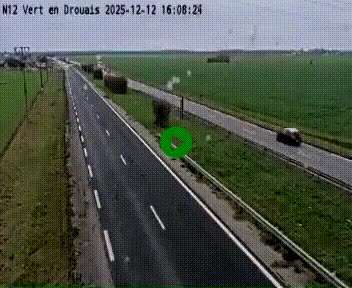 Webcam à hauteur de Vert-en-Drouais sur la N12, en périphérie de Dreux. Vue orientée vers Alençon