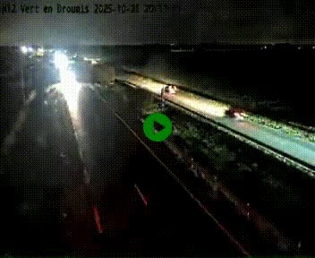 Webcam à hauteur de Vert-en-Drouais sur la N12, en périphérie de Dreux. Vue orientée vers Alençon