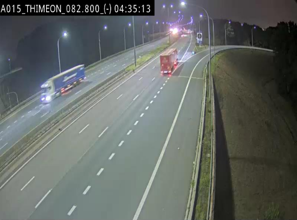 Caméra trafic Belgique - Thiméon - E42, jonction avec A54 (E420) direction La Louvière/Charleroi - BK 82.82