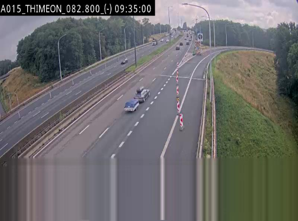 Caméra trafic Belgique - Thiméon - E42, jonction avec A54 (E420) direction La Louvière/Charleroi - BK 82.82
