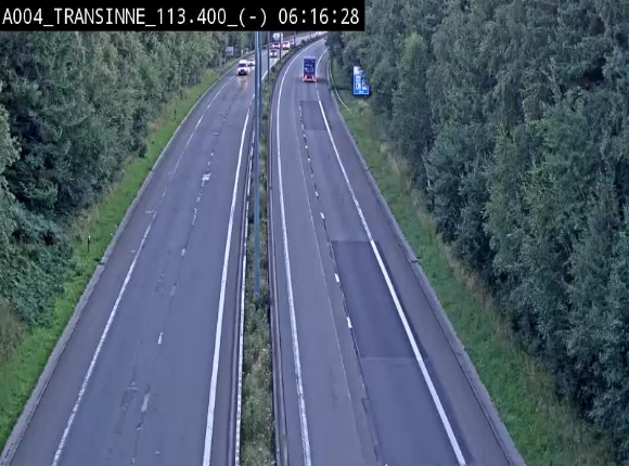 Caméra trafic E411 (A4) - Transinne direction Namur - BK 113.425
