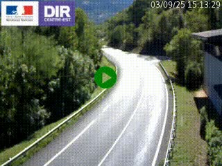 Caméra trafic sur la N90 à Bourg-Saint-Maurice, en provenance d'Aoste et en direction d'Albertville