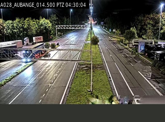 Webcam autoroute Belgique - Aubange - A28 direction Arlon - BK 14