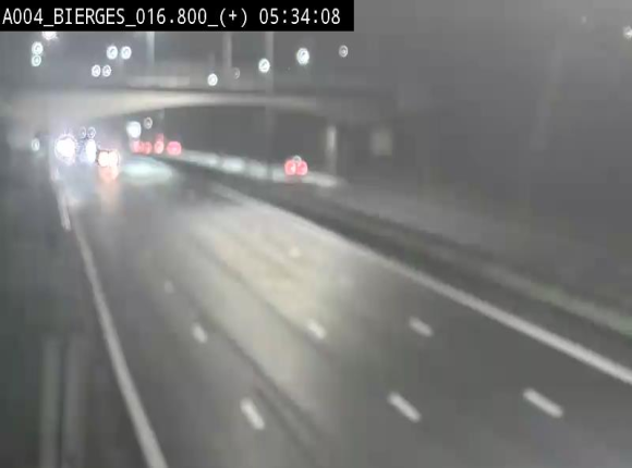 Webcam à Wavre, à hauteur de la sortie 5 Bierges. Vue orientée vers Namur