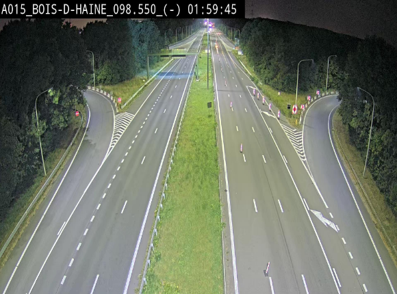 Webcam autoroute Belgique - Bois d'Haine - E42 - BK 98.6