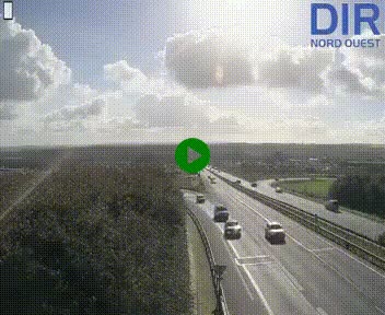 Webcam au début de l'A84 sur le périphérique Ouest de Caen (N814) à hauteur de la sortie 9, Porte de Bretagne