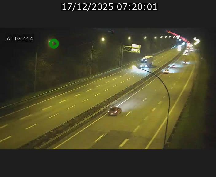 Traffic live webcam Luxembourg Flaxweiler - A1 direction Luxembourg - BK 22.4
