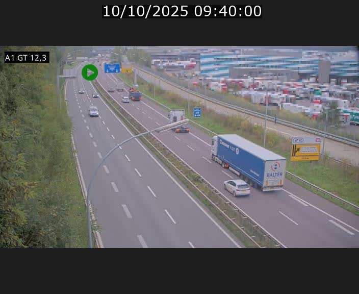 Traffic live webcam Luxembourg Senningerberg - A1 direction Allemagne - BK 12.3