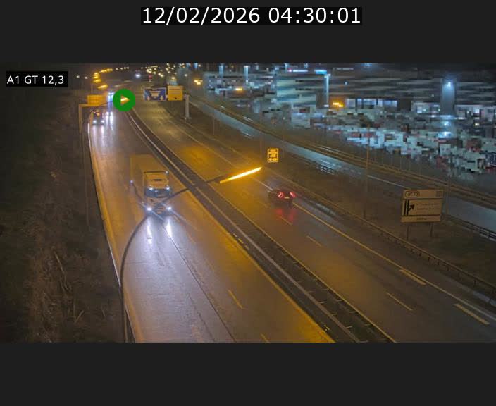 Traffic live webcam Luxembourg Senningerberg - A1 direction Allemagne - BK 12.3