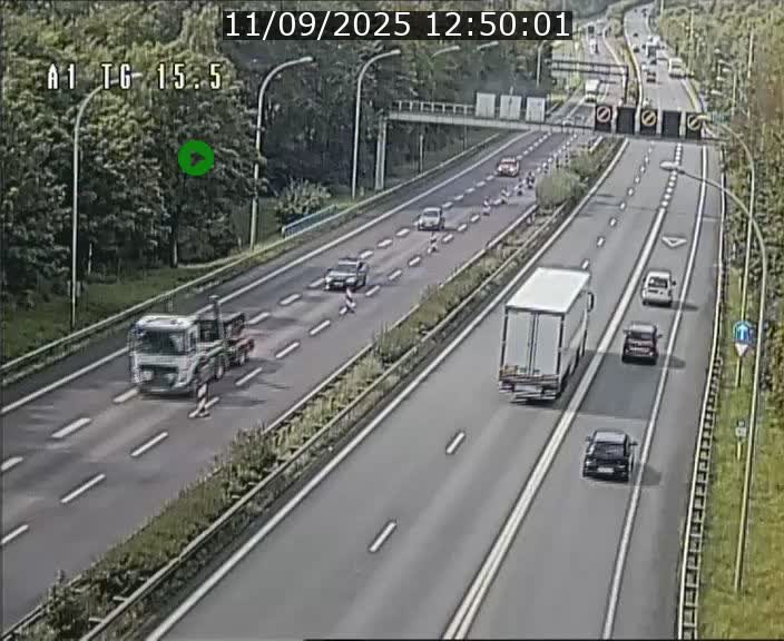Traffic live webcam Luxembourg Munsbach - A1 direction Luxembourg - BK 15.5