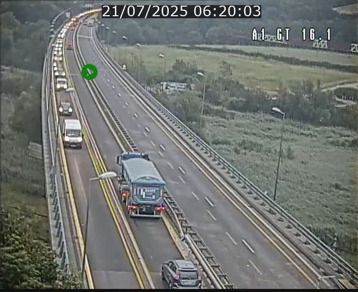 Traffic live webcam Luxembourg Niederanven - A1 direction Allemagne - BK 16.1