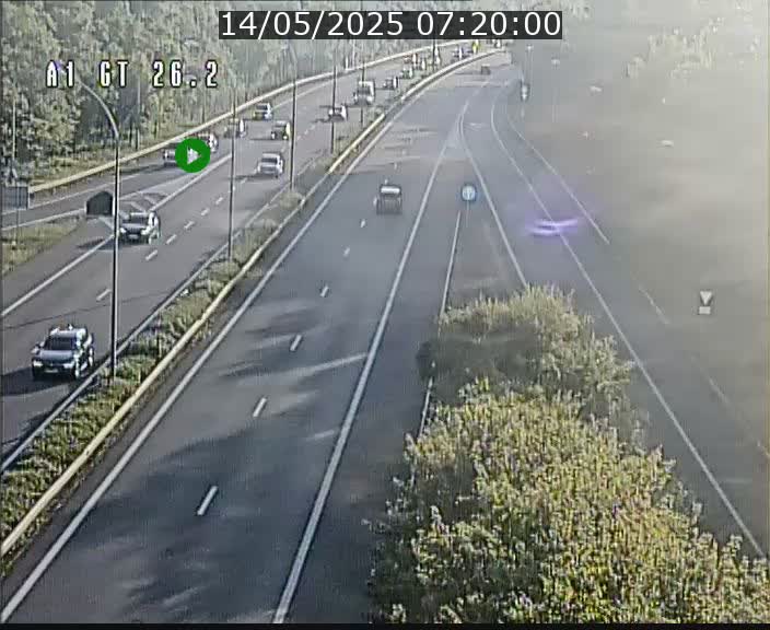 Traffic live webcam Luxembourg Grevenmacher - A1 direction Allemagne - BK 26.2