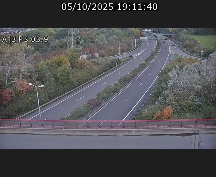 Traffic live webcam Luxembourg Differdange - A13 direction Esch-sur-Alzette - BK 3.9