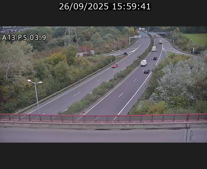 Traffic live webcam Luxembourg Ehlerange - A13 direction Esch-sur-Alzette - BK 6.8