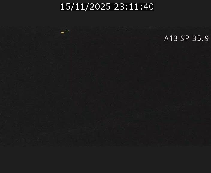 Webcam trafic sur A13 à l'entrée ouest du tunnel Markusbierg à Remerschen. Vue orientée vers Mondorf-les-Bains.