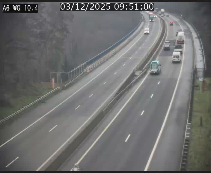 Traffic live webcam Luxembourg Mamer - A6 - BK 10.4 - direction Luxembourg/France/Allemagne