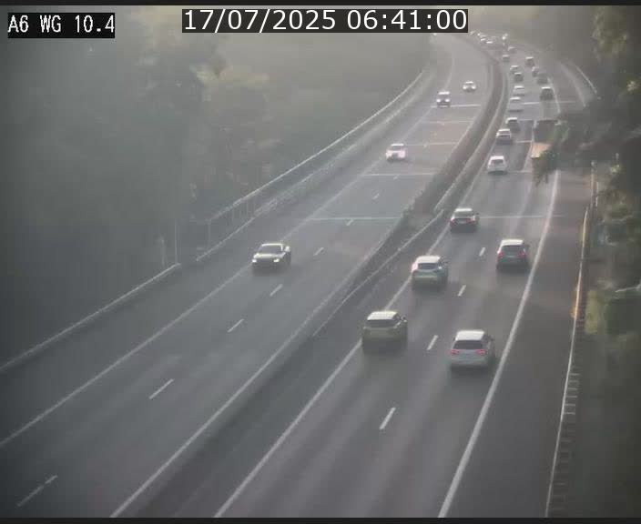 Traffic live webcam Luxembourg Mamer - A6 - BK 10.4 - direction Luxembourg/France/Allemagne