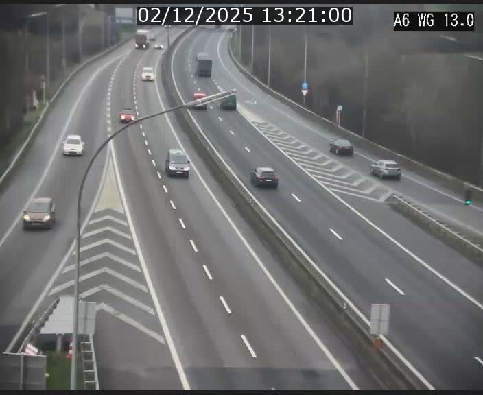 Traffic live webcam Luxembourg Mamer - A6 - BK 13 - direction Luxembourg/France/Allemagne