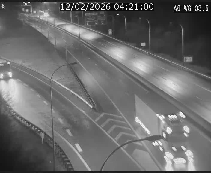 Traffic live webcam Luxembourg - Croix de Cessange - A6 - BK 3.5 - direction France/Allemagne
