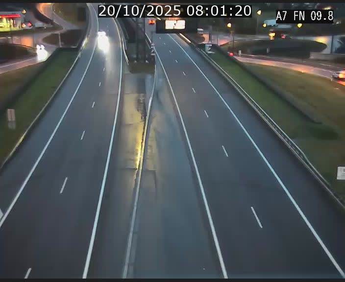 Caméra trafic Luxembourg - A7, Tunnel Gousselerbierg, sortie sud, direction rond-point Lorentzweiler (BK 9.9)