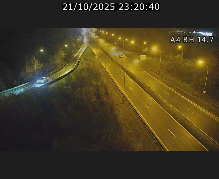 Traffic live webcam Luxembourg Jonction Lankelz - A4 - BK 14.7 - direction Luxembourg