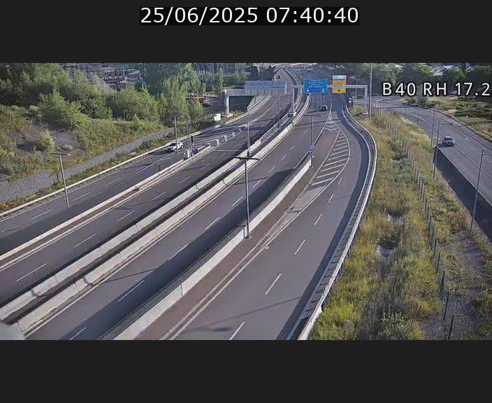 Webcam sur le contournement d'Esch Belval à hauteur de la sortie Université de Luxembourg. Vue orientée vers Luxembourg