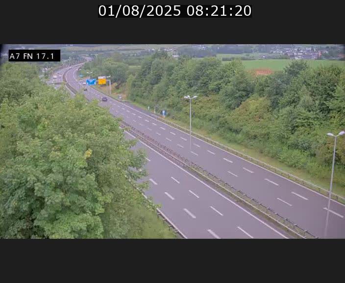 Caméra trafic Luxembourg - A7, Merscherbierg direction Mersch