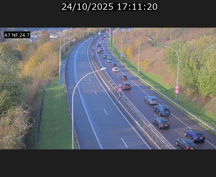 Caméra trafic Luxembourg - A7, Schieren direction Mersch