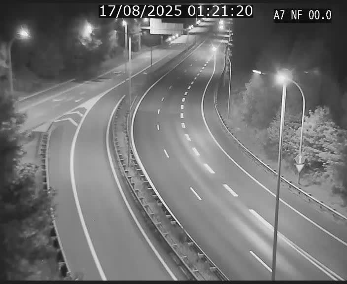 Caméra autoroute Luxembourg A7 - Echangeur A1/A7 Grünewald direction Tunnel Stafelter