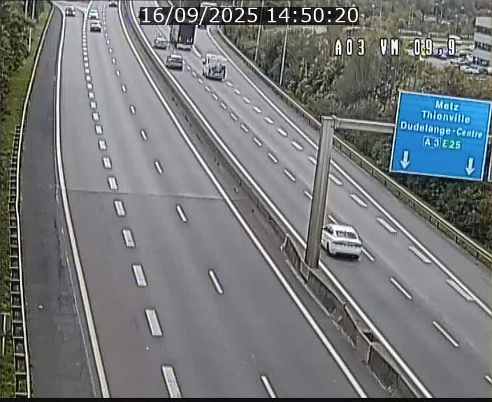 Webcam Autoroute à la Croix de Bettembourg - A3 - BK 9.9 - direction France