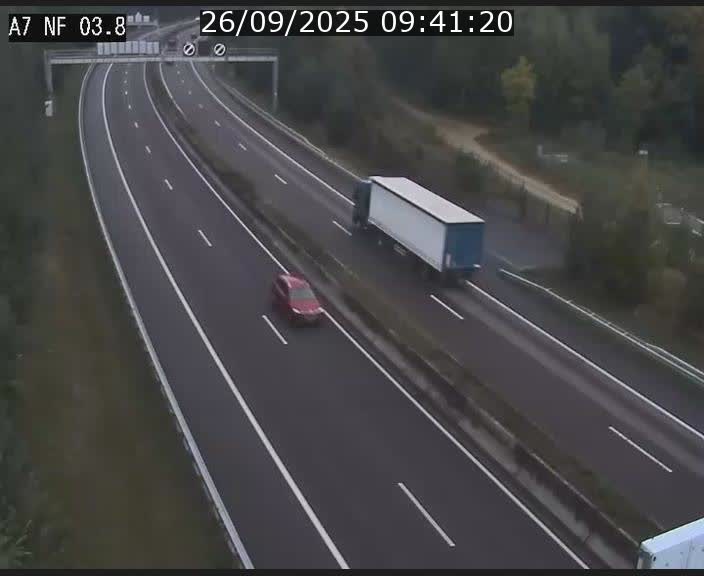 Webcam autoroute A7 au Luxembourg à la sortie du Tunnel Stafelter vers le Nord