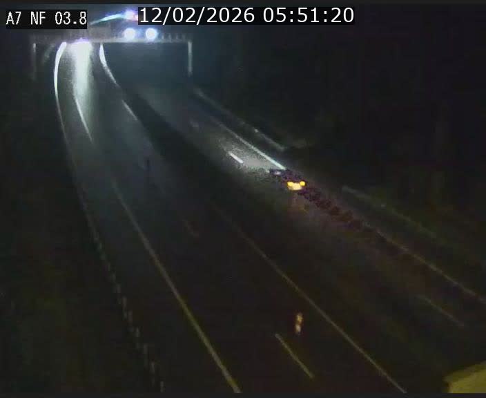 Webcam autoroute A7 au Luxembourg à la sortie du Tunnel Stafelter vers le Nord