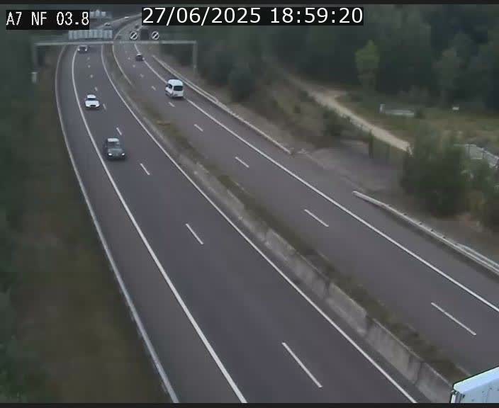 Webcam autoroute A7 au Luxembourg à la sortie du Tunnel Stafelter vers le Nord