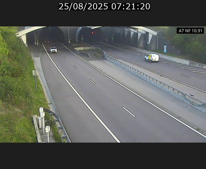 Caméra trafic Luxembourg - A7, Tunnel Gousselerbierg, entrée sud, direction Mersch