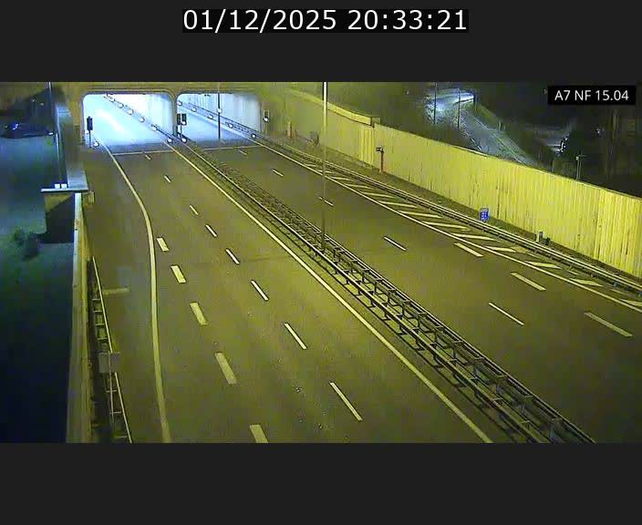 Caméra trafic Luxembourg - A7, Tunnel Mersch, entrée sud, direction Ettelbruck