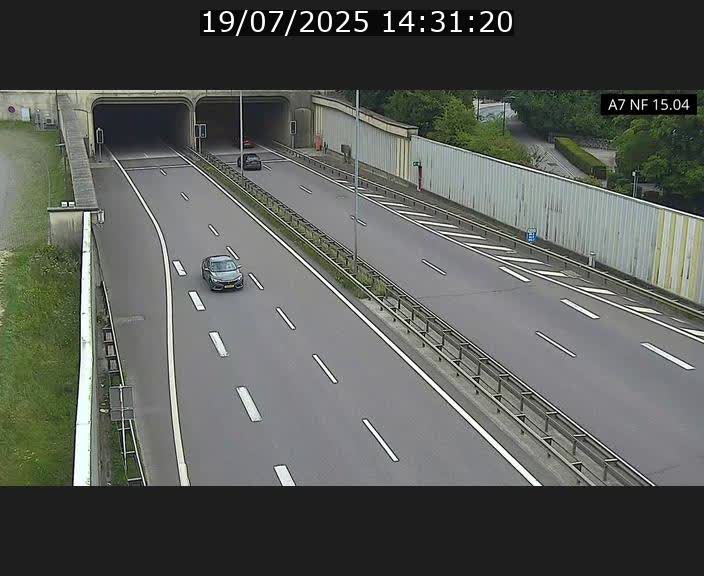 Caméra trafic Luxembourg - A7, Tunnel Mersch, entrée sud, direction Ettelbruck