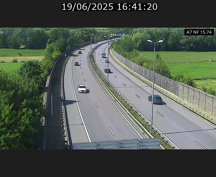 Caméra trafic Luxembourg - A7, Tunnel Mersch, entrée nord, direction Lorentzweiler